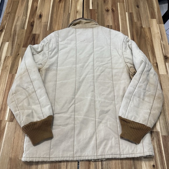 Vintage Walls Jacket Mens M Beige Blizzard Pruf‎ Distressed Workwear Canvas 80s - Picture 9 of 12
